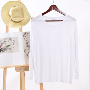 Modal Mens Pajama Top Long-Sleeved T-shirt Loose Thin Pure Cotton Pajamas Tops Single-Piece Home Large Size Summer