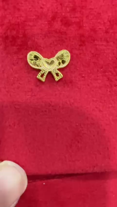 Poh Heng Jewellery 24K Bling Bow Earrings in Yellow Gold[Price By Weight]