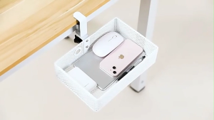 Under Desk Drawer Organizer Hiden under desk 360 degree rotating Desk Drawer Attachment storage basket for Home Workplace