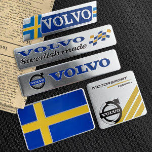 VOLVO Aluminium Alloy sticker T5 T6 R DESIGN Polestar Emblem Sweden Crown Badge Car Scratch decoration Decal For Volvo XC60 XC90 XC40 V40 V60 V90 S60 S90 S80