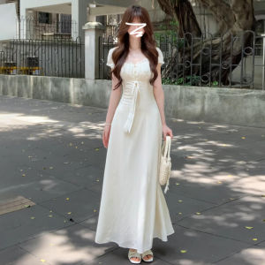 Homecore | Elegant French Style Slim Waist Long Dress