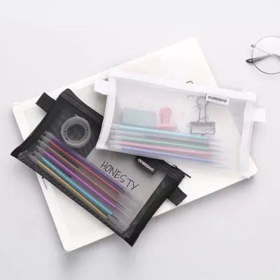 Zipper Bag B5 / Map Zipper / Map Jaring / Map Resleting / wadah kuas kosmetik - B5 ￼Kotak Pensil Jaring Transparan / Pouch Resleting Kapasitas Besar / Tempat Pensil Sekolah Anak / Kotak Pensil Jaring