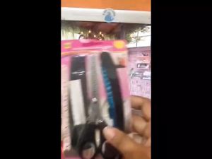 SS3- Alat Cukur Rambut Set Gunting Sasak Sisir Pisau Lipat 3 in 1