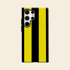 BILIBILI | Black Yellow Stripe Luxury Fashion Full Lens Protective Case for Samsung Galaxy S26 S25 S24 A56 A36 Plus Ultra
