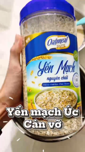 Yến Mạch Úc Nguyên Chất Oatmeal Pure Hủ 900g (tặng túi 200g)