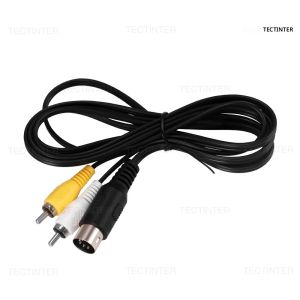 สายเคเบิลเสียงและวิดีโอคอมโพสิต AV 1.8 เมตร ความยาว 6 ฟุต ใช้ได้กับเครื่องเล่นเกม SEGA Mega พร้อมหัวต่อ 5 ขา สำหรับอุปกรณ์เสริม Genesis 1