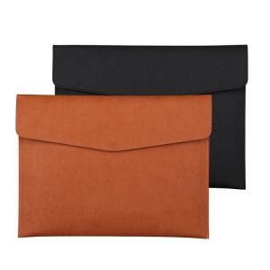 Faux Leather Document Bag Business Information Bag A4 Folder School and Office Supplies Storage Bag