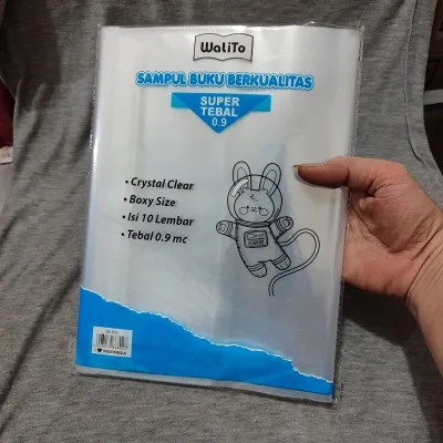 1 Pak Sampul Buku Tulis Plastik SUPER TEBAL isi 10 Lembar