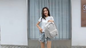 Korean Doughnut Backpack Large capacity Travel Backpack for women Student School Bag Waterproof Laptop backpack