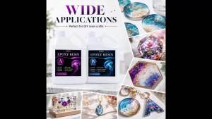 Clear Epoxy Resin Kit Suitable for DIY 1:1 Ratio No-Mix Formula for Jewelry Making Tabletop Crafts Wood Applications Molds