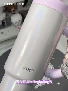 CAROTE | Insulated Stainless Steel Cup with Straw Large Capacity
