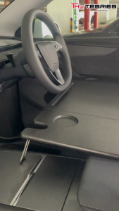 Tesla โต๊ะอเนกประสงค์ สำหรับ Tesla ทุก Model น้ำหนักเบา โต๊ะบอร์ดพกพาสะดวก ผิวคาร์บอนไฟเบอร์HDF หรูหรา ระดับไฮเอนด์ เข้ากับ Tesla