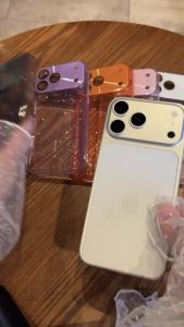 Luxury Bling Glitter Star Transparent Phone Case For iPhone 17 16 15 14 Pro Max Soft Silicone Shockproof Lens Protection Cover