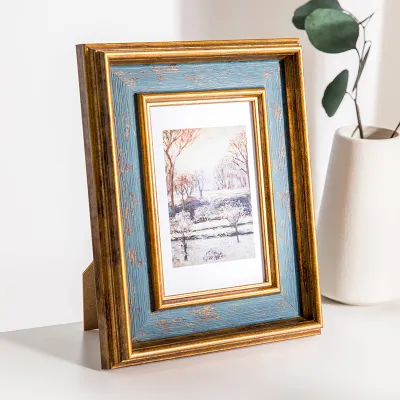 Retro American Style Photo Frame Stand Wall Hanging 7 Inch 10 Inch Rectangle Resin Material Home Decoration Picture Frame