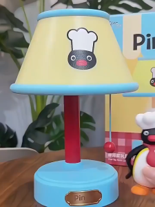 MARtube Pingu Chef Interactive Table Lamp MG25-109 Cartoon LED night light Bedside lamp desk lamp Ornament Desk Decor doll model Decoration desktop lamp Bedroom Atmosphere
