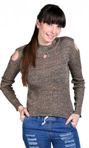 Sweater Lengan Panjang Wanita - Merah Maroon