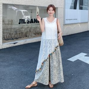 YINLUOYA | Unique Beautiful Set Skirt Anti-Aging Lazy Style Summer New Irregular Design Half Skirt Two-Piece Set Women Elegant Fashion