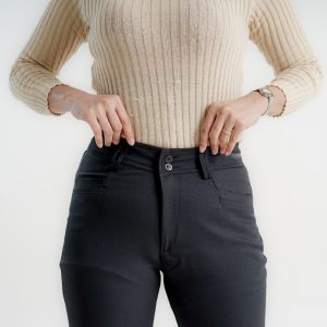 celana panjang kerja kantor formal wanita pinggang resleting