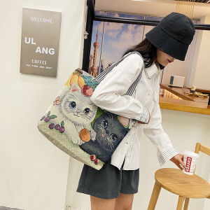 Túi Tote Vải Canvas Thời Trang Đeo Vai Đơn Cho Nữ Túi Đi Làm Túi Xách Túi Đeo Vai Thường Ngày Túi Đựng Đồ Dung Tích Lớn