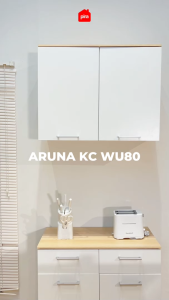 PIRA METROPOLIS OX -  ARUNA KC WU80 RB Rak Dapur / Rak Gantung Dapur / Kitchen Set Atas 2 Pintu dengan Rak Bumbu