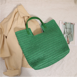 2024 New Fashion Large Capacity Straw Woven Shoulder Bag Womens Commuter Tote Bag Versatile Summer Popular Handbag
