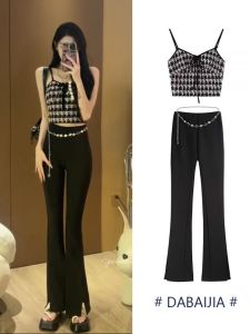 High Waist Draped Casual Pants for Women Spring Summer Asymmetric Commute Style Korean Fashion Belted Long Trousers