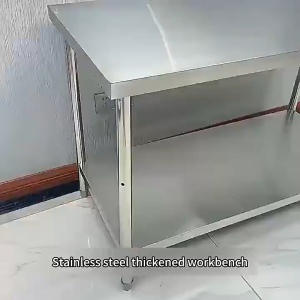304 Stainless Steel Work Table Kitchen Prep Workbench Heavy Duty Rust Proof with Overshelf Storage Rack for Restaurant Commercial Home Use