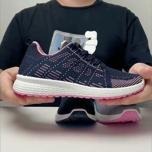 Low Cut Sport Shoes For Women 2022 New Lady Fashion Sneakers Lace Up Comfort Black Rubber Shoes For Women