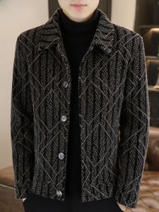 HENGYUANXIANG | Hengyuanxiang Mens Winter Thickened Fleece Lined Short Woolen Jacket Casual Loose Fit Fashion Urban Style Warm Coat For Youth