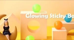 Glowing Sticky Balls Stick to The Ceiling Stress Relief Stress Sensory Ball for Autism& ADHD Stocking Stuffers Party Favors