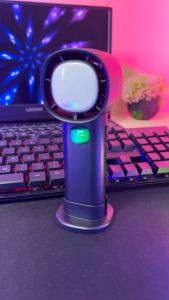 OLYPS 2 IN 1พัดลมพกพา พัดลมมือถือ ชาร์จใหม่ได้ ปรับความเร็วได้ USB พัดลมมือถือ