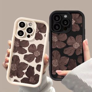 Phone Case Oil painting flower For iphone 11 12 13 14 15 Pro Max Casing silicone xr xs Max 7 8 Plus 11Pro 13Plus