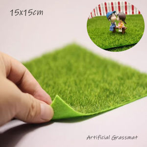 1pc 15x15cm Miniatures Artificial Lawn GrassMat Model Bonsai Kits DIY Home Garden Landscape Scenery Layout for Diorama