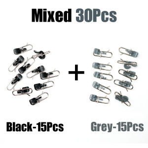 Topranc 30Pcs Stainless Steel Impact Bait Clip Quick Pin Connector+Plastic Ear Hook Outdoor Sea Fishing Accessories