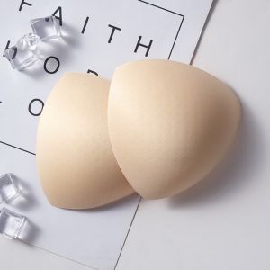 🇲🇾STOCK KL (3 Pairs=6PCS) Womens Girl Multiple Use Triangle Removable Span Pad Cotton Smart Cups Bra Inserts Pads (Skin/White)