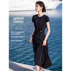 MOHANYIMEI | Lycell Summer New Relaxation Elegant Slim Dress