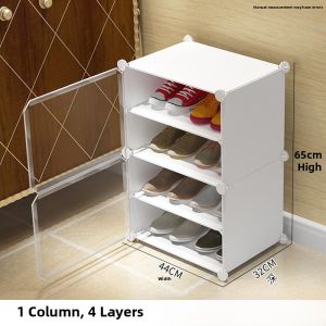 Simple Modern Indoor Dustproof Plastic Shoe Rack Economic Type with Detachable Functionality Designed for Home And Entrance Use