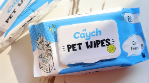 Caych Pet Wipes 80s Alcohol Free Safe for paws for cats and dogs