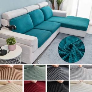 สีทึบ Thicken ยืดหยุ่นโซฟาห้องนั่งเล่น Protector เด็ก Slipcover โซฟาเบาะรองนั่งล้างทําความสะอาดได้ที่ถอดออกได้ 1 ชิ้น