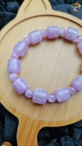 Premium Grade Kunzite Barrel Bracelet