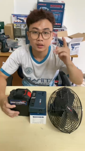 COMBO Quạt Sắt Pin 30Cells Tặng Đế Chuyển Nguồn Công Suất 150W Pin Trâu Đa Năng Tặng Thêm Cốc Sạc