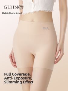 Anti-see-through High Waist Brief Shorts Anti-slip Ice Silk Panties Underwear