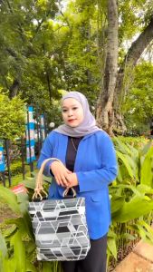 N.E.W PRODUK Tas Tote Bag Wanita Cewek TAS BAHU TALI TAS KUAT Simple Simply Stylish Style kanvas tenun bunga