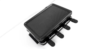 Raclette Table Grill Electric Korean BBQ Grill Indoor Cheese Raclette For 8 Person Removable Non-Stick Surface Temperature Control and Dishwasher Safe 1300W