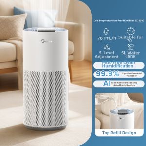 Midea | No-Fog Cold Evaporation Humidifier For Home Large Rooms Floor-Standing Smart