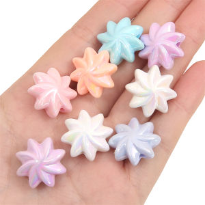 5/10pcs/bag 20mm Acrylic Colorful Cookie Beads Charms Loose Bead for Earring Necklace Bracelet DIY Jewelry Craft Making Accessory