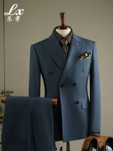 Lexiao | Elegant Business Stripe Suit with Double Breasted Design