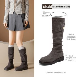 Agsdon | Black Slouchy High-Top Riding Boots