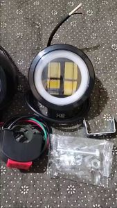 2 PCS+SAKLAR Lampu LED Tembak Sorot X2 Kotak Bulat 20 Watt 4D Motor Mobil Daymaker 20Watt 20W Cutoff