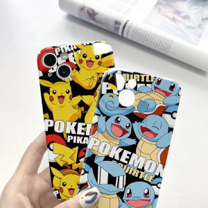 Hontinga Casing Case For iphone 14 14 Plus 14 Pro Max Case Korean film Phone Case Cartoon Pokémon Pikachu Back Casing lens Protector Design Hard Cases Shell Full Cover Camera Shockproof Protection Casing For Girls